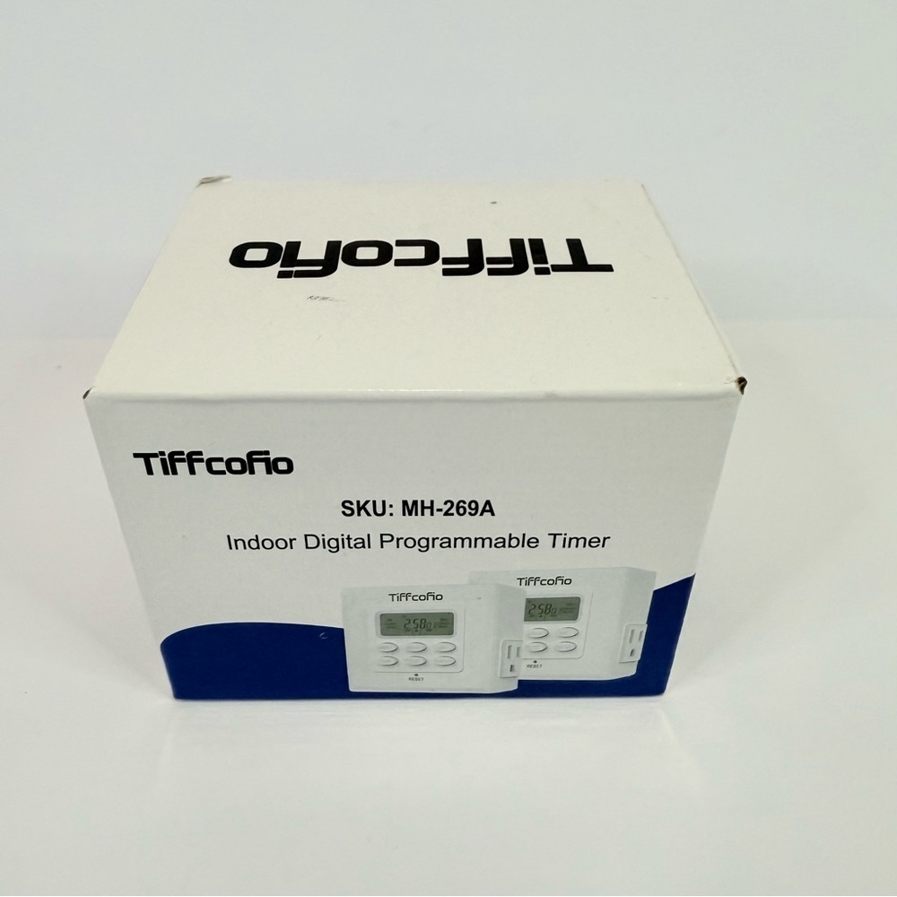 Tiffcofio MH-269A Indoor Digital Programmable Timer Outlet 2 Grounded Plugs 15A - Picture 2 of 8